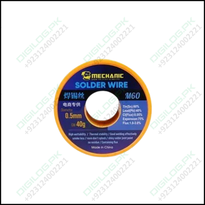 Mechanic Ds6+m60 40g 0.5mm Electronic Soldering Welding No-clean Rosin Solder Wire