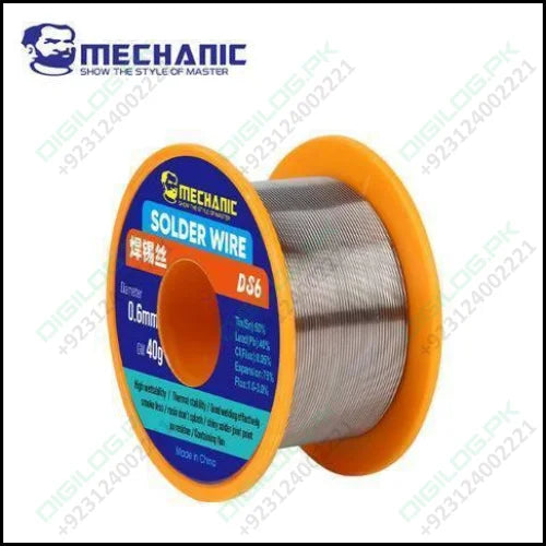 Mechanic Ds6+m60 40g 0.5mm Electronic Soldering Welding No-clean Rosin Solder Wire