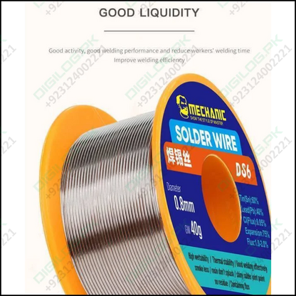 Mechanic Ds6+m60 40g 0.5mm Electronic Soldering Welding No-clean Rosin Solder Wire