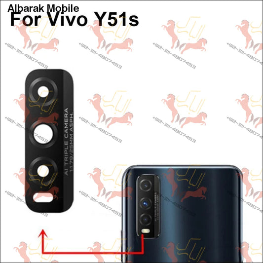 Vivo y51s v2002a back rear camera glass (h498 h225 b726)